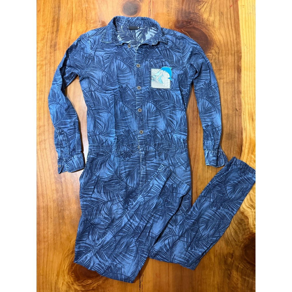 ONEPIECE Women's Jumpsuit small Travel Coverall Tropical Cotton Momentum D3-27